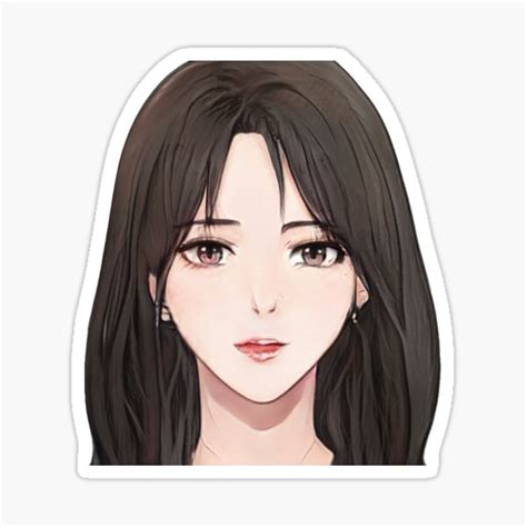 Anime Pretty Girl Face 3 Sticker For Sale By Wonwizard Redbubble