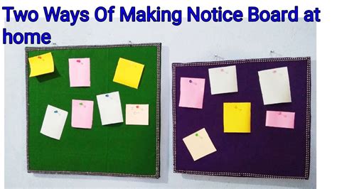 2 Creative Ideas Of Making Notice Boardnotice Board Making At Home