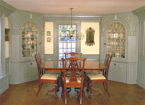 Colonial Dining Room Traditional Home Interior Dining Room Built In