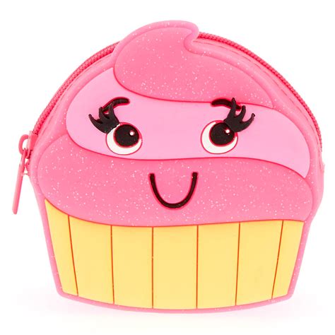 Neon Pink Cupcake Jelly Coin Purse Claires Us
