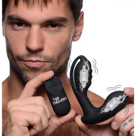 Ass Thumper Power P Stim 7x Silicone Rechargeable Hollow Prostate Plug With Remote Control