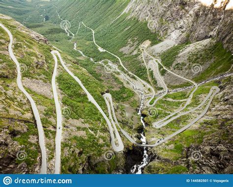 Trollstigen Mountain Road In Norway Stock Image Image Of Curve Bend