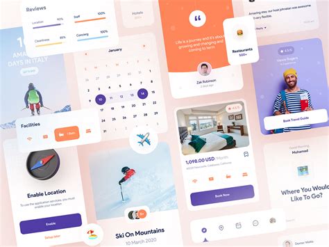 Travel App Components 🏕 🏻 By Moras For Echo On Dribbble