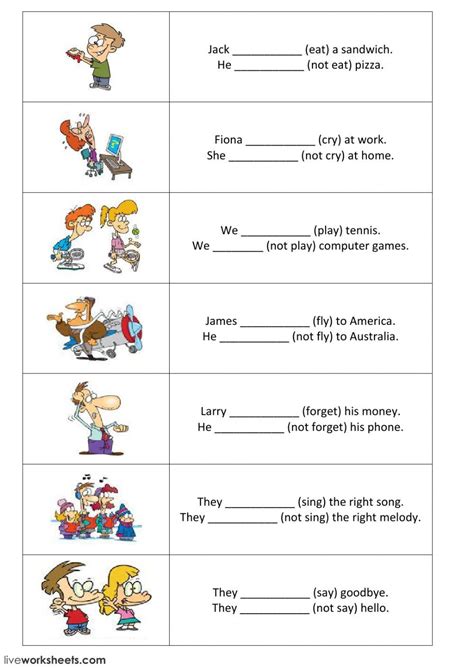 Present Simple Interactive And Downloadable Worksheet You Can Do The Exercises Simple