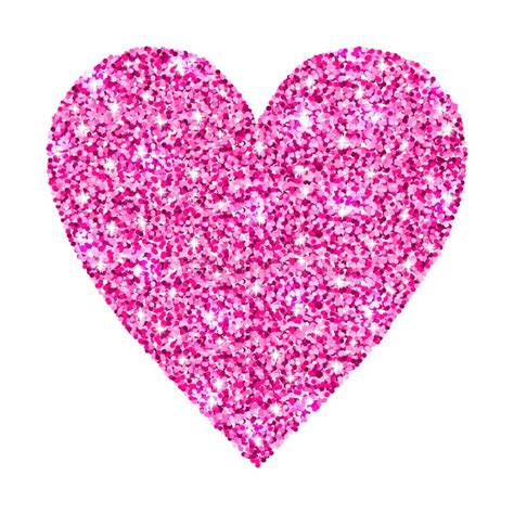Love Illustration With Pink Glitter Heart Sparkle Background For