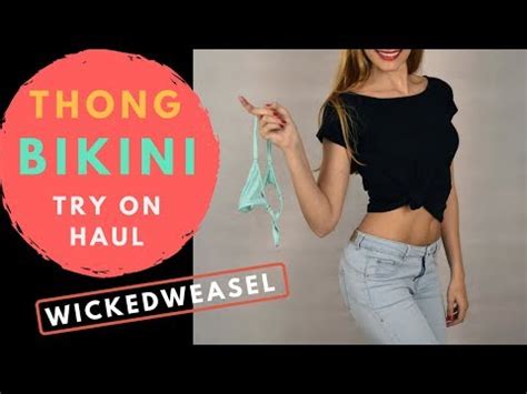 Bikini thong Try on haul Wickedweasel Colección 2018