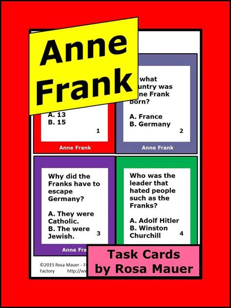 Commonlit Answer Key Who Was Anne Frank Diary Of Anne Frank Crossword