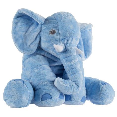 Happy Trails M400033 Elephant Stuffed Animal Pillow Plush Toy Blue