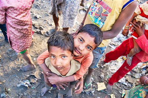 India Slums Poor Kids Free Image Download