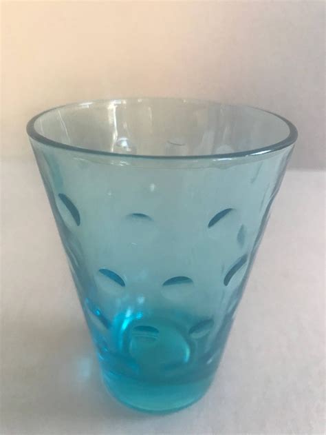 Hazel Atlas Capri Dots Glasses Turquoise Mix And Match Water Etsy