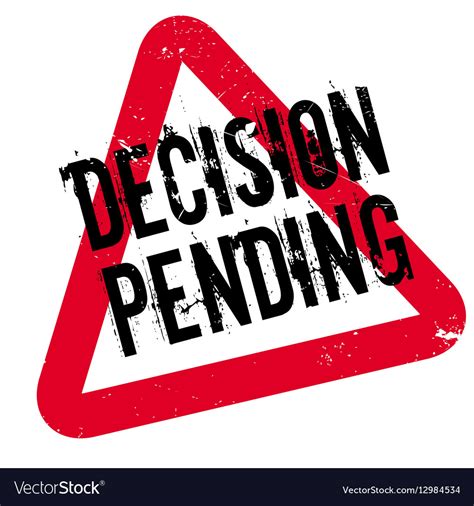 Decision Pending Rubber Stamp Royalty Free Vector Image