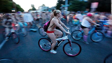 Organizers Of Portland S Naked Bike Ride Encourage Participants To Carry On By Themselves Deal