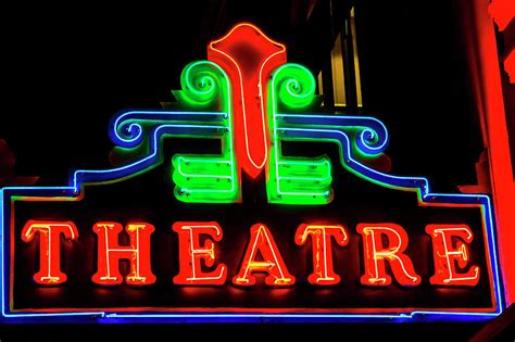 Classic Neon Theatre Sign Photograph By Garry Gay