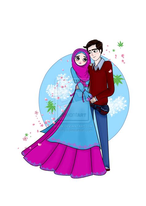 15 Couple Pasangan Muslim Kartun 2022 Kiamedia