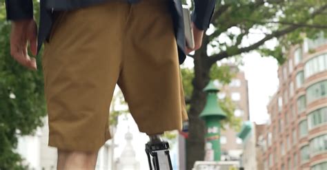 Man Walking With Prosthetic Leg On Side Street Free Stock Video Footage