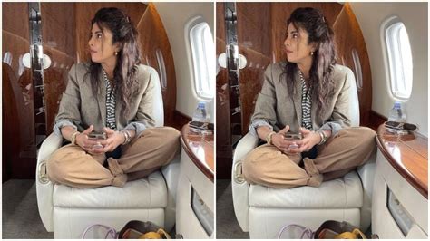 Priyanka Chopra Sits With Her Legs Crossed In Private Jet Fans Call