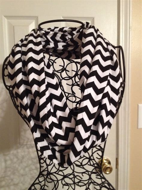 Items Similar To Chevron Jersey Knit Infinity Scarf On Etsy