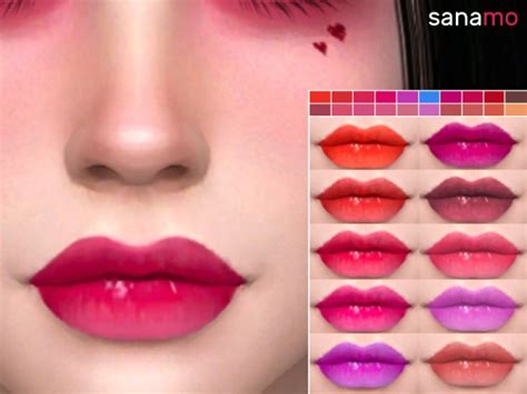 The Sims Resource Lipstick 01 By Sanamo • Sims 4 Downloads
