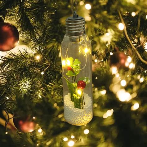 Lksixu Christmas Hanging Bottle Light Christmas Decorations Miniature