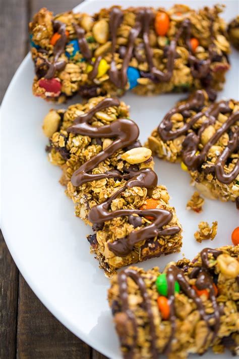 Much like cookies, the granola bars will firm up a lot while cooling. Trail Mix Granola Bars | Recipe | Granola bars, Sweet and ...