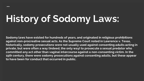 Sodomy Definition And History