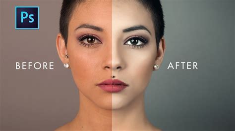 A Woman S Face Before And After Photoshopped