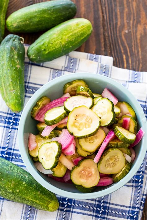 Pickled Cucumbers And Onions Spicy Southern Kitchen
