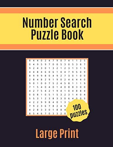 Number Search Puzzle Book Number Find Puzzle Book For Adults Large