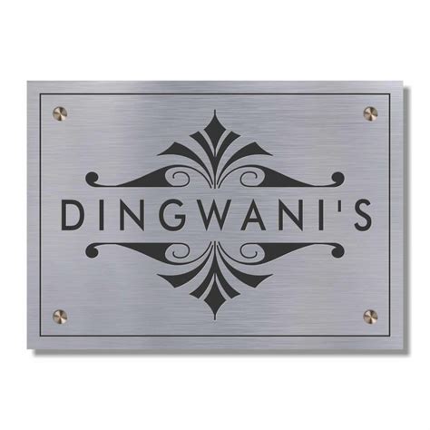 Custom Metal Name Plates For Home Stainless Steel Name Plate Design