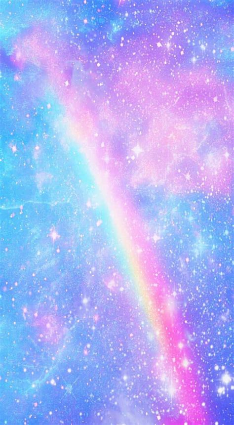 Download Cute Pastel Galaxy With A Rainbow Wallpaper