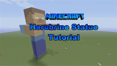 Minecraft Herobrine Statue Tutorial Youtube