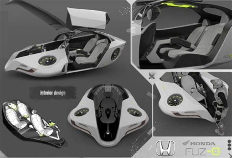 Fuzo Futuristic Flying Car For Honda Hover Car Hover Bike Concept