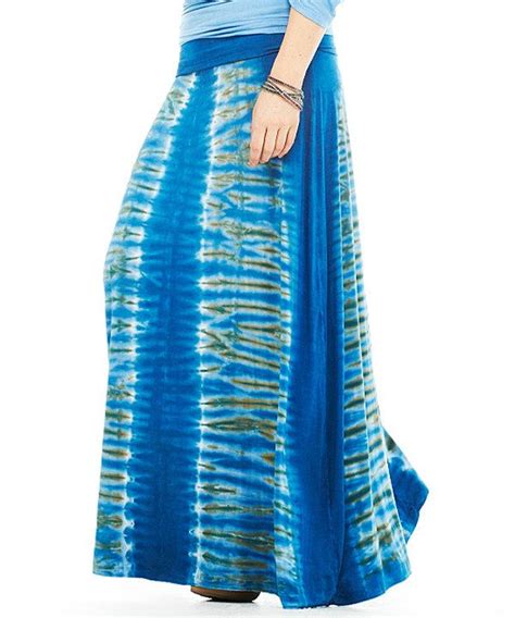 Look At This Azure Tie Dye Fold Over Maxi Skirt On Zulily Today