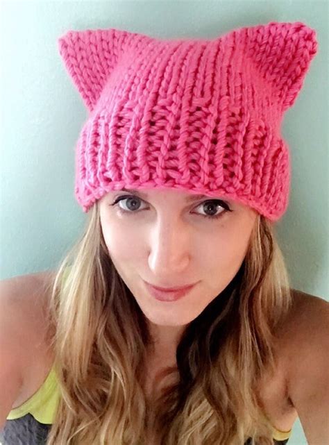 Pussyhat Bulky Soft Yarn Womens Rights Pink Pussy Hat Etsy