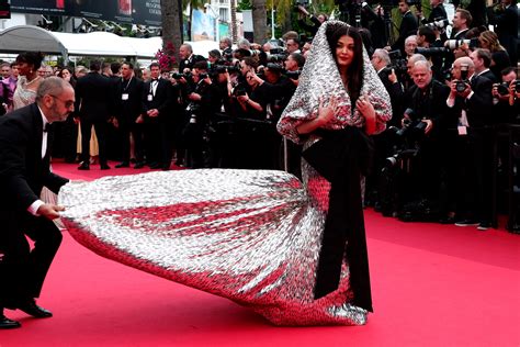 Cannes Film Festival Highlights Aishwarya Rai Makes A Glam Statement In Bold Black Silver Look