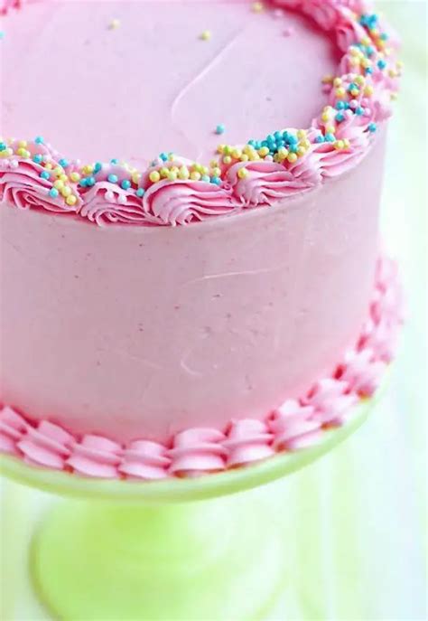 Simple Pink Birthday Cake TheSmartCookieCook