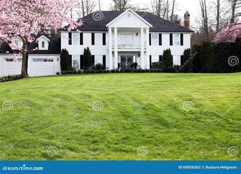 Elegant Mansion Stock Photo Image Of Building Front 69056562