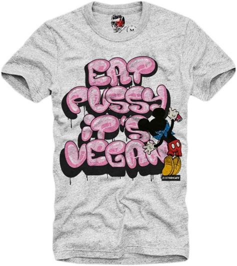 E1syndicate Camiseta Eat Pussy Its Vegan Graffiti Mx