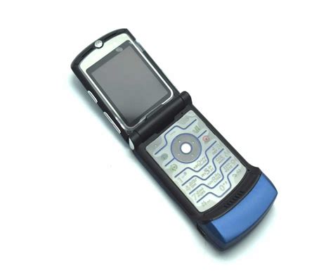 Motorola V3i Razr Sim Free Unlocked Mobile Flip Phone Blue Baxtros