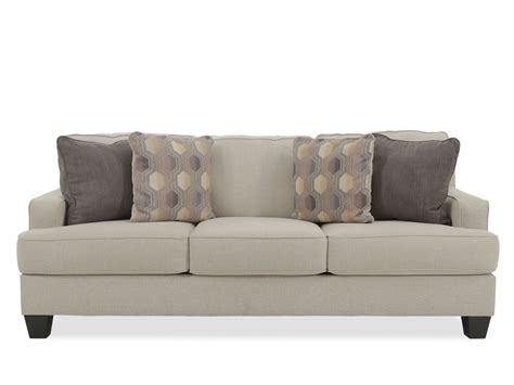 Contemporary 85 Sofa In Linen Mathis Brothers Furniture