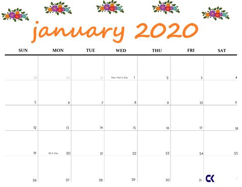 Collect January 2020 Calender Tumblr Calendar Printables Free Blank