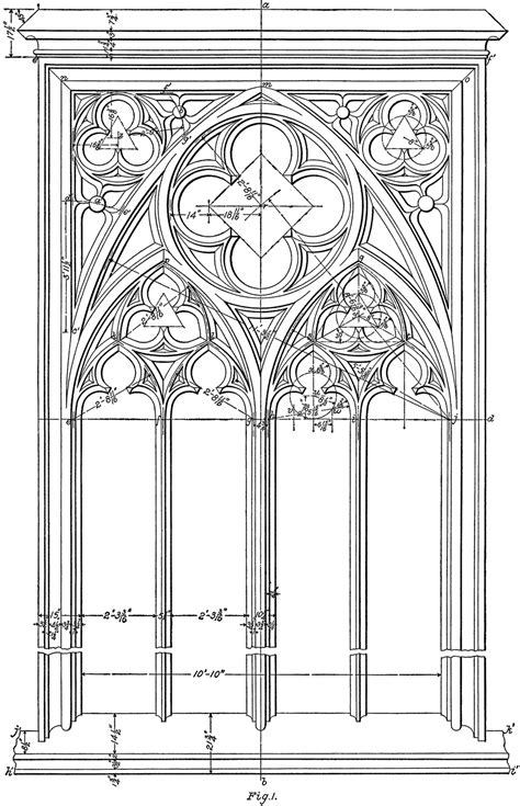 Gothic Architecture Drawing Geometric Design Art Architecture Sketch