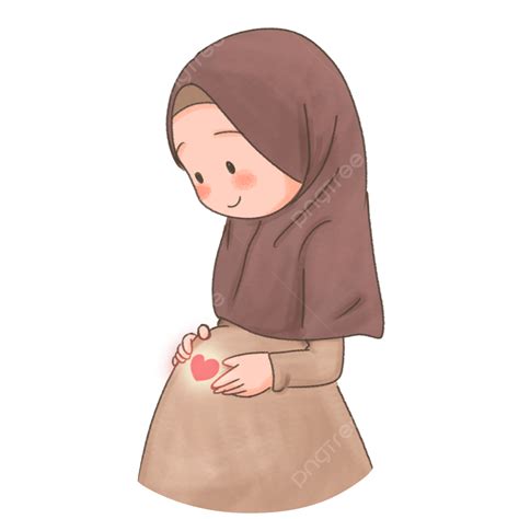 Muslimah Hamil Wanita Hamil Muslimah Karakter Yang Lucu Png