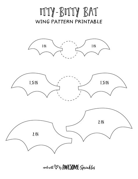Printable Bat Wing Template