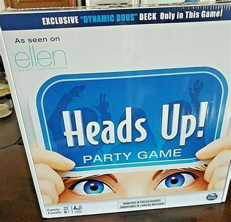 Heads Up Party Game Ellen Degeneres Board Game Spin Master 2013 New