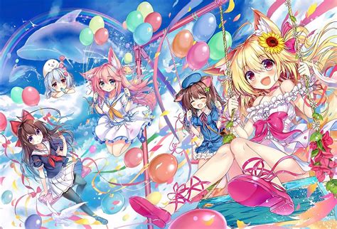 Rainbow Anime Girl Wallpapers Top Free Rainbow Anime Girl Backgrounds