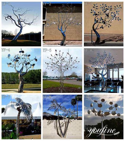 Large Free Standing Metal Tree Sculpture Outdoor Art Css 334 Youfine