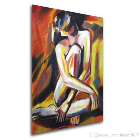 Pintado A Mano Moderno Desnudo Abstracto Pintura Al Óleo Inicio Arte De La Pared Lienzo Mujeres