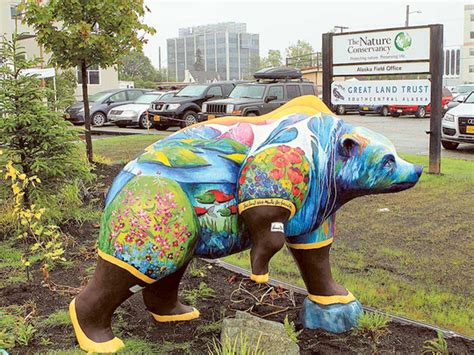 Colourful Bear Statues Spring Up In Alaskas Largest City