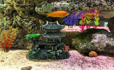 Tfwadmx Aquarium Classical Resin Castle Decorations Fish